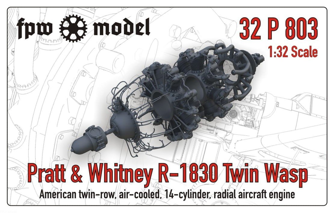 FPW Model 32P803 Pratt &amp;amp; Whitney R-1830 Twin Wasp (Full) 1/32