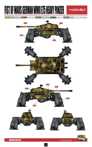 Modelcollect UA72107 Fist of War German WWII E75 heavy panzer 1/72 – zdjęcie 3