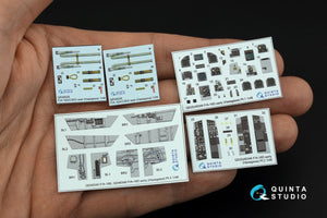 Quinta Studio QD48346 FA-18D early 3D-Printed &amp;amp; coloured Interior on decal paper (Hasegawa) 1/48 – immagine 5