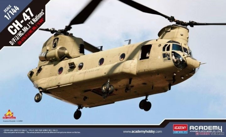 Academy 12624 CH-47D/F/J/HC.Mk.1 "4 nations" 1/144