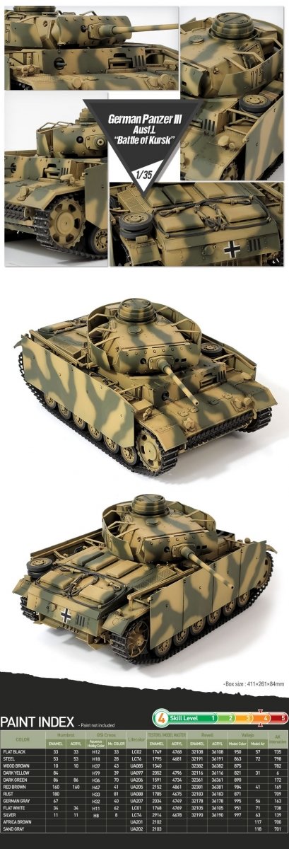 Academy 13545 German Panzer III Ausf L “Battle of Kursk” 1/35 – immagine 6