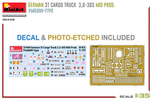 Miniart 35449 Camion cargo allemand 3T 3.6-36S MID PROD. PMQ600-TYPE 1/35 – image 7