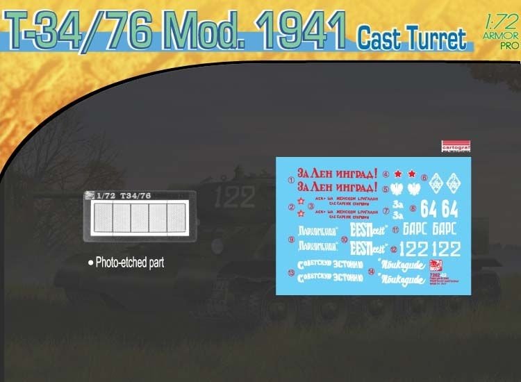 Dragon 7262 T-34/76 Mod.1941 Cast Turret 1/72 – immagine 2