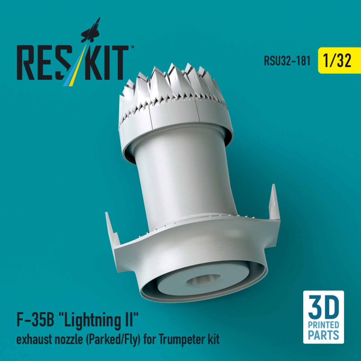 RESKIT RSU32-0181 F-35B &amp;quot;Lightning II&amp;quot; exhaust nozzle (Parked/Fly) for Trumpeter kit (3D printed) 1/32 – Bild 2