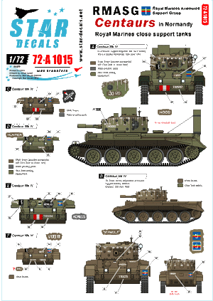 Star Decals 72-A1015 RMASG Centaurs in Normandy 1/72