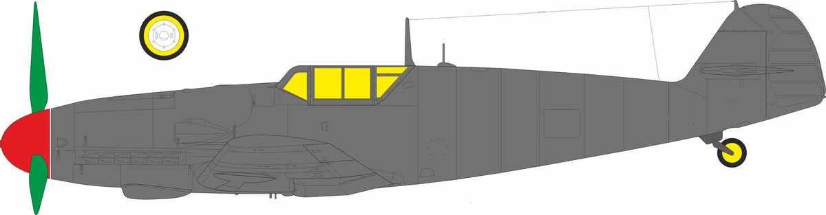 Eduard EX1195 Bf 109G-6 late framed canopy TFace Mask Set for TAMIYA 1/48