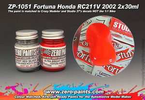 Zero Paints ZP-1051 Fortuna Honda RC211V 2002 Paint Set 2x30ml – Bild 2