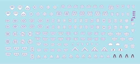 Star Decals 72-A1172 IDF Generic Markings # 1. Israeli brigade/unit insignia markings for tanks and AFVs. 1/72 – image 2