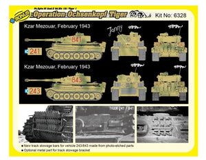 Dragon 6328 WWII German Pz.Kpfw.VI Tiger I Early Production 501 abt Operation Ochsenkopf 1/35 – immagine 5