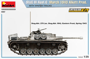 Mini Art 35367 StuG III Ausf. G March 1943 Alkett Prod. WITH WINTER TRACKS. INTERIOR KIT 1/35 – immagine 3