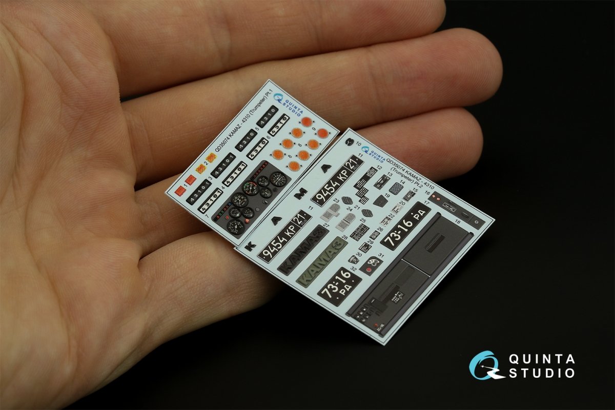 Quinta Studio QD35074 KAMAZ 4310 3D-Printed &amp;amp; coloured Interior on decal paper (Trumpeter) 1/35 – Bild 2
