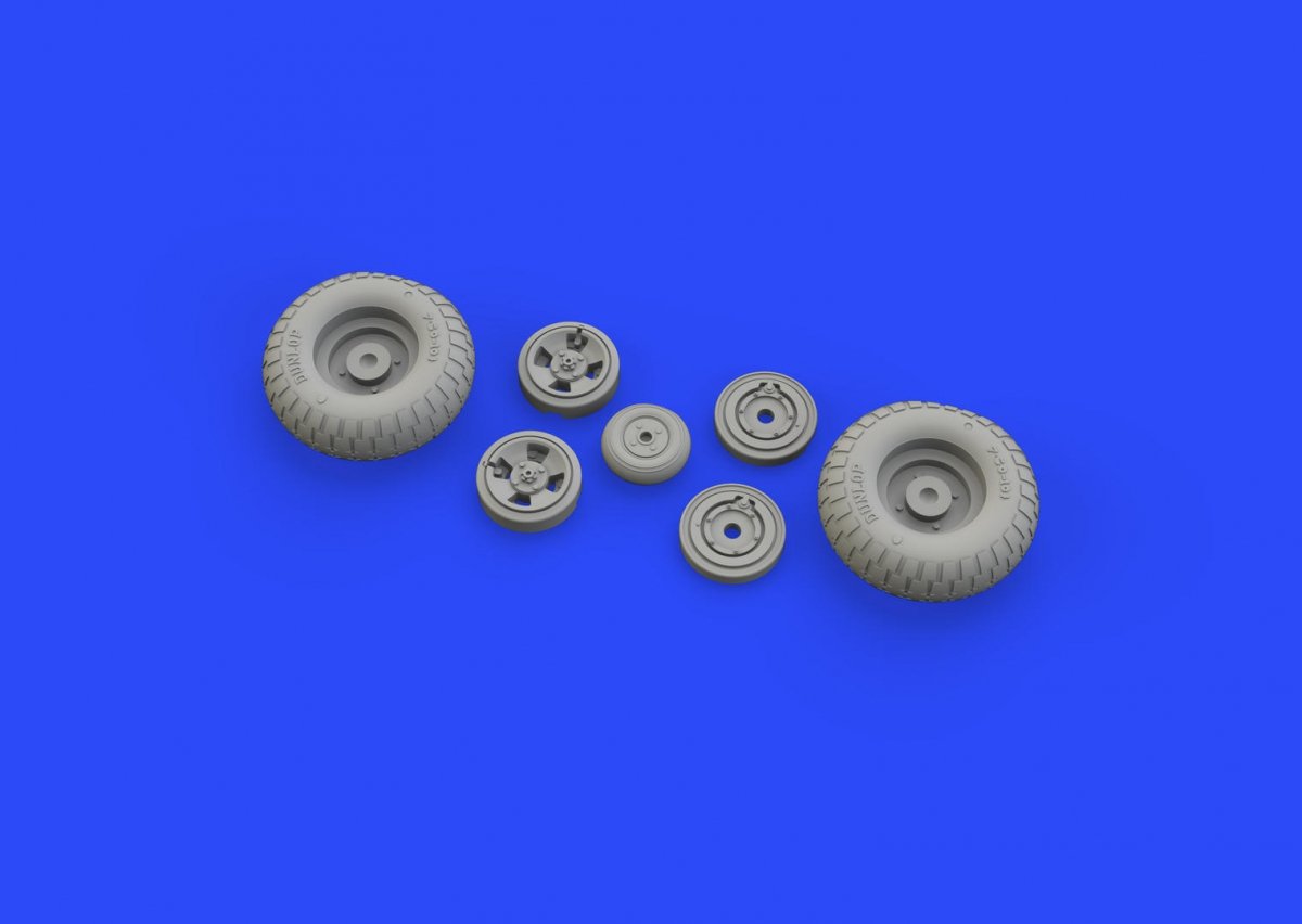 Roues Eduard 632130 Spitfire Mk. IX à 4 rayons avec motif TAMIYA 1/32 – image 2