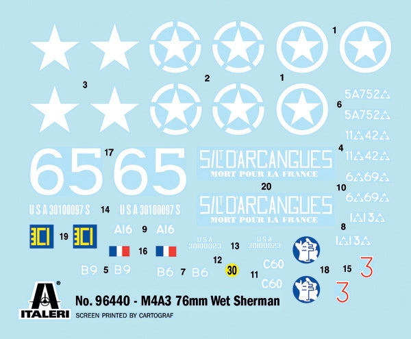 Italeri 96440 M4A3 76mm WET SHERMAN 1/35 – immagine 3
