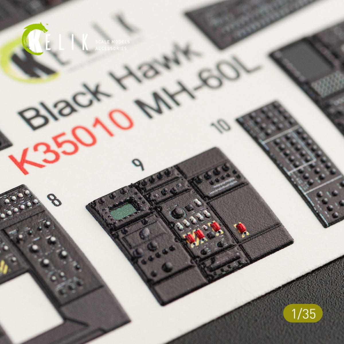 KELIK K35010 MH-60L BLACK HAWK INTERIOR 3D DECALS FOR KITTY HAWK KIT 1/35 – Bild 7