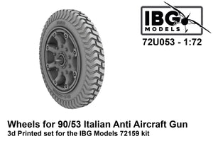 IBG 72U053 Wheels for 90/53 Italian Anti Aircraft Gun 1/72