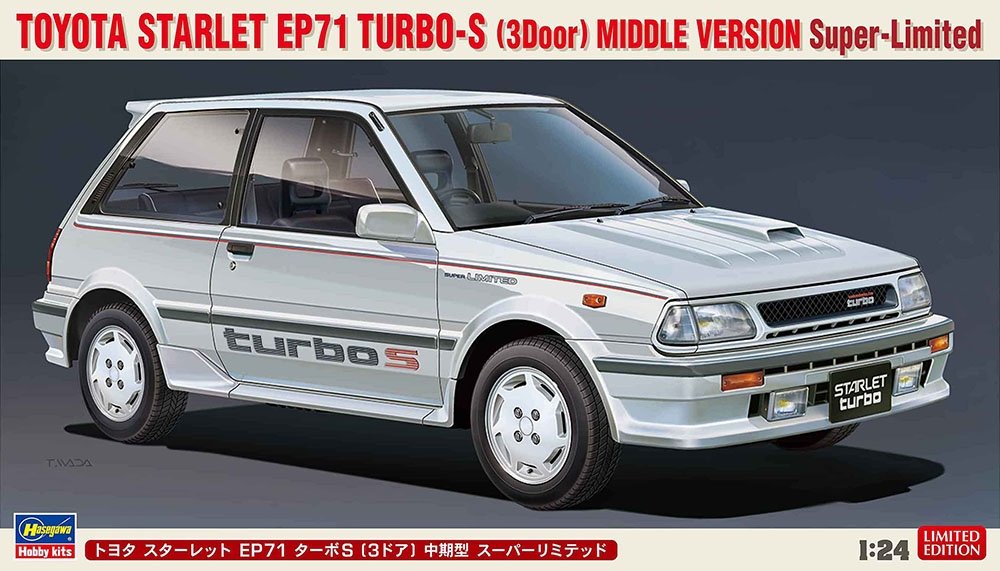 Hasegawa 20508 Toyota Starlet EP71 Turbo S (3 portes) Édition Super Limitée Moyenne Durée 1/24