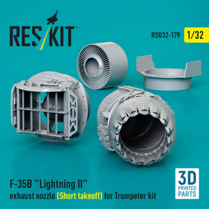 RESKIT RSU32-0179 F-35B &amp;quot;Lightning II&amp;quot; exhaust nozzle (Short takeoff) for Trumpeter kit (3D printed) 1/32 – image 3