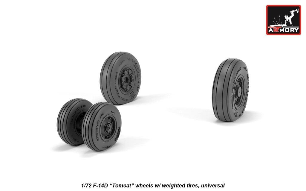 Armory Models AW72332 F-14D Tomcat late type wheels w/ weighted tires 1/72 – immagine 4