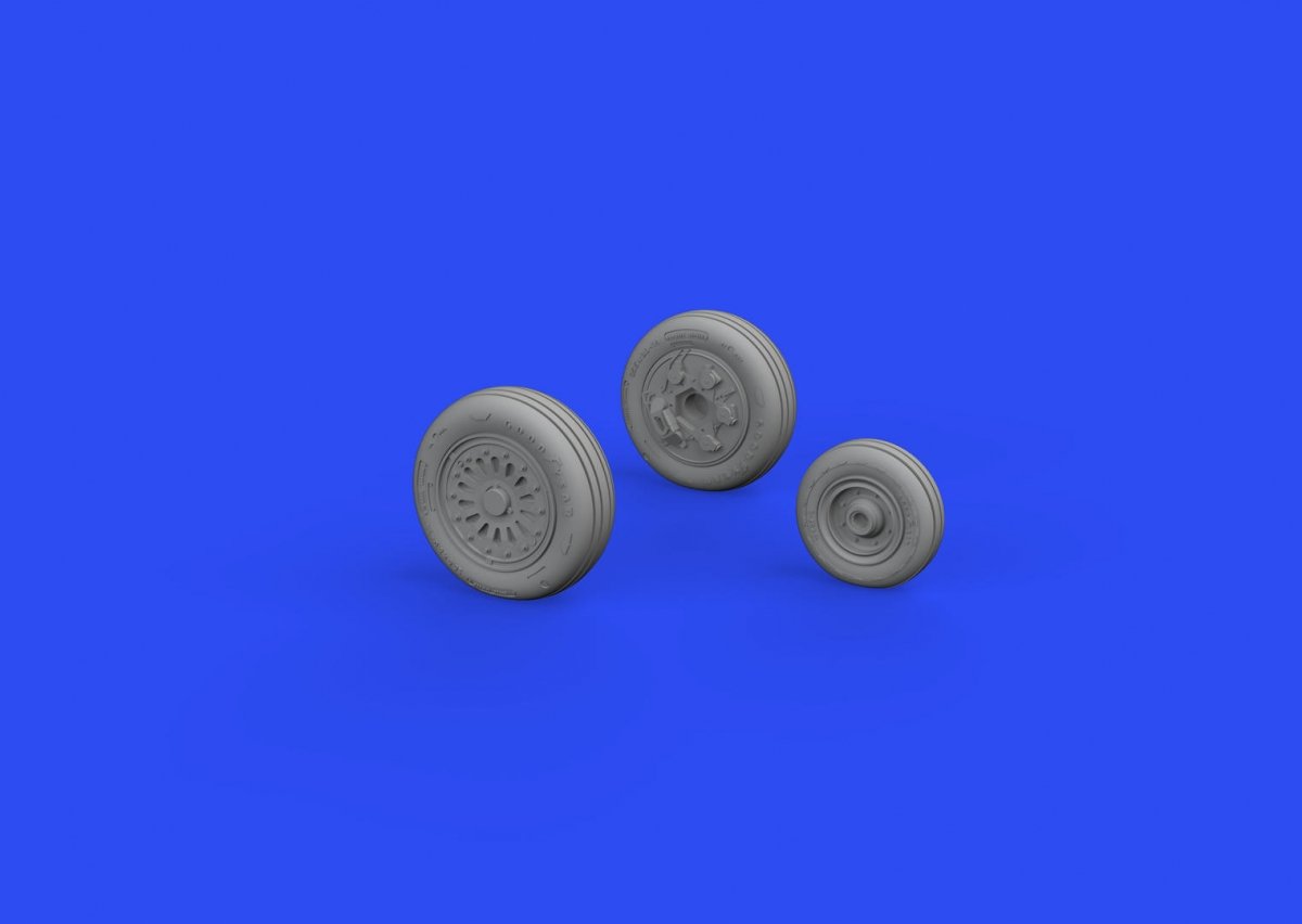 Eduard 648707 F-16 wheels early AMIYA 1/48 – imagen 2