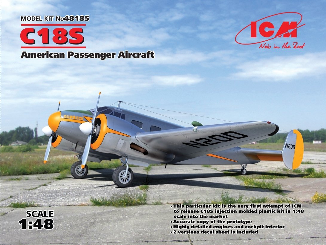 ICM 48185 C18S, American Passenger Aircraft 1/48