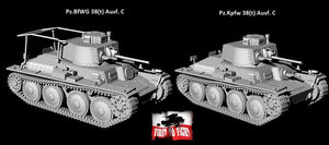 First to Fight First To Fight PL091 Niemiecki lekki czołg Pzkpfw 38(t) Ausf. C / Panzerbefehlswagen (Pzbfwg) 38(t) 1/72 – immagine 3