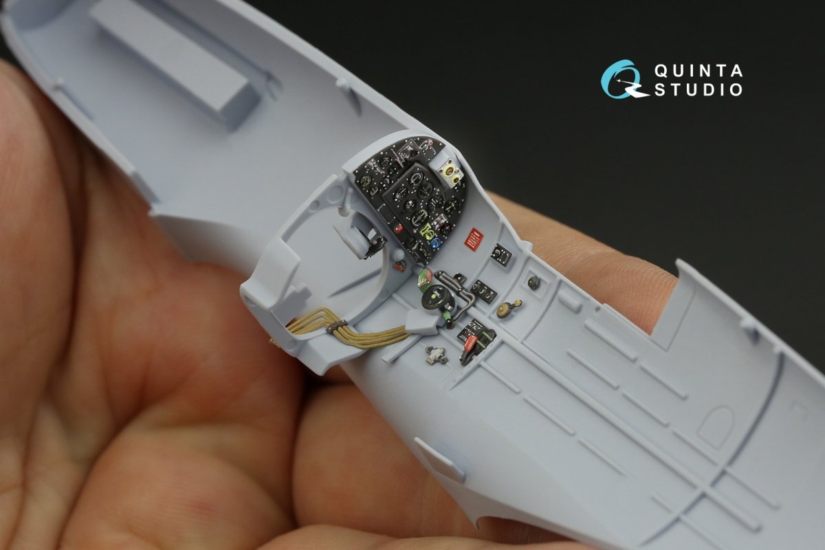 Quinta Studio QD48144 Spitfire PR.XIX 3D-Printed &amp;amp; coloured Interior on decal paper (Airfix) 1/48 – immagine 10