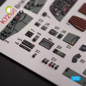 KELIK K72150 Bristol Beauhfighter TF.X - interior 3D decals for Airfix kit 1/72 – zdjęcie 5