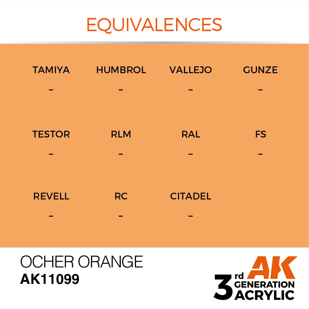 AK Interactive AK11099 OCHER ORANGE – STANDARD 17ml – immagine 2