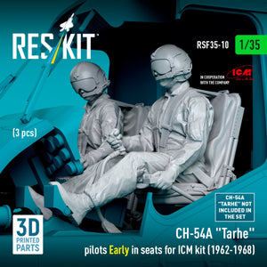 RESKIT RSF35-0010 CH-54A &amp;quot;Tarhe&amp;quot; pilots Early in seats for ICM kit (1962-1968) (3 pcs) (3D Printed) 1/35 – Bild 2