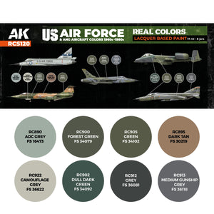AK Interactive RCS120 US Air Force and ANG Aircraft Colors 1960s-1980s 8x17ml – Bild 2