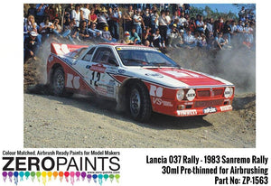 Zero Paints ZP-1563 Lancia 037 Rally &amp;#39;1983 Sanremo Rally&amp;#39; Red Paint 30ml – immagine 2