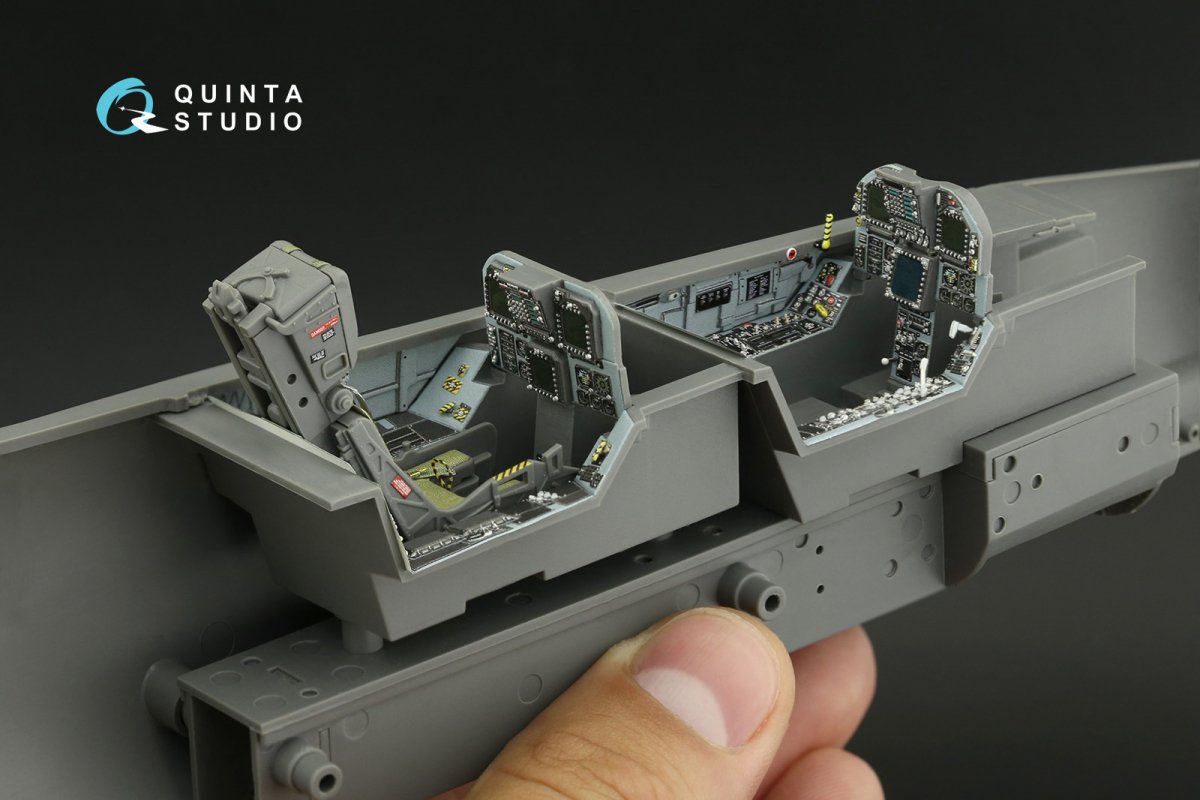 Quinta Studio QD32147 F/A-18B 3D-Printed &amp;amp; coloured Interior on decal paper (Academy) 1/32 – immagine 9