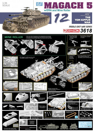 Dragon 3618 IDF Magach 5 w/ERA and Mine Roller 1/35
