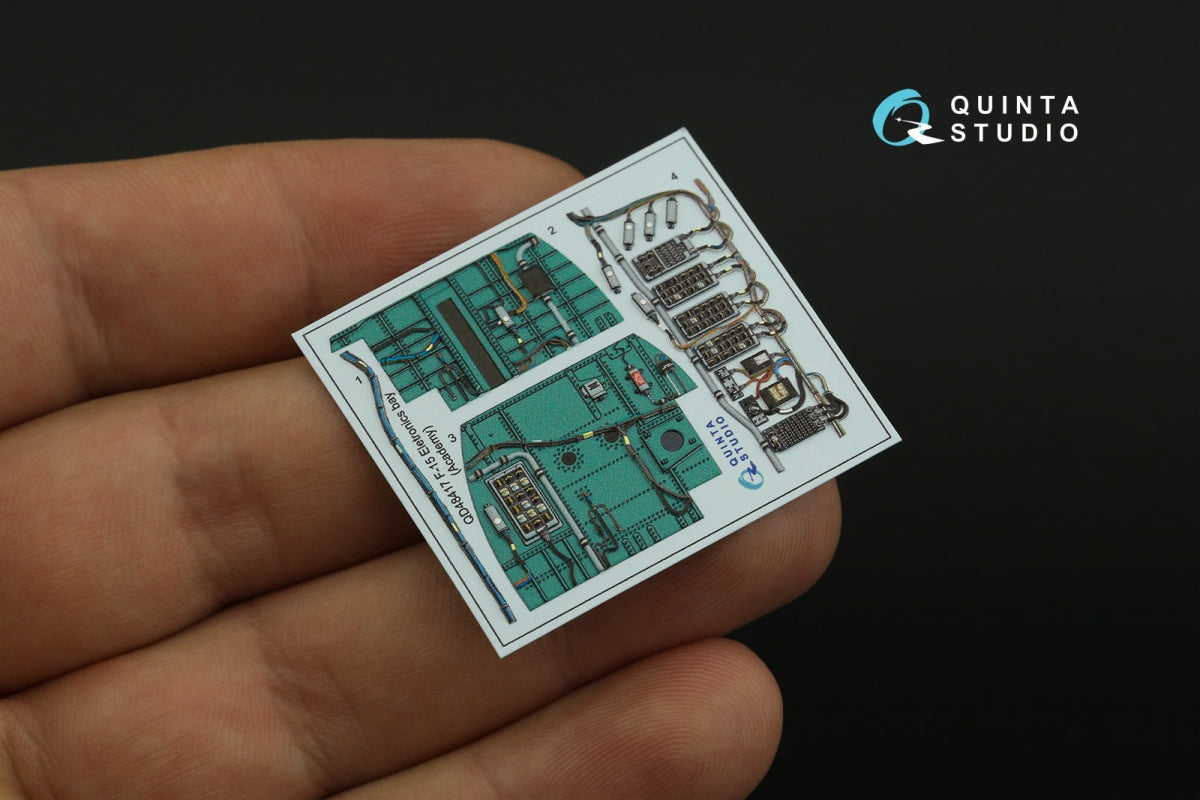 Quinta Studio QD48417 F-15C Eletronics bay 3D-Printed coloured Interior on decal paper (Academy) 1/48 – imagen 3