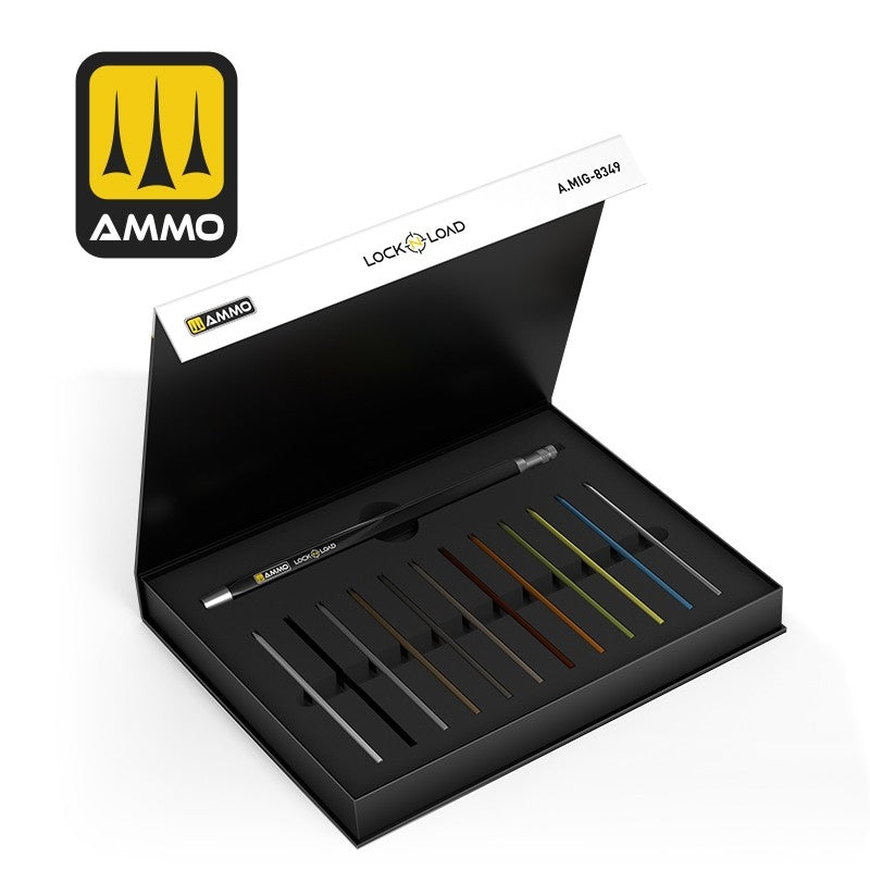 AMMO of Mig Jimenez 8349 Lock &amp;#39;N Load - Weathering Rechargable Technical Pencil – imagen 2