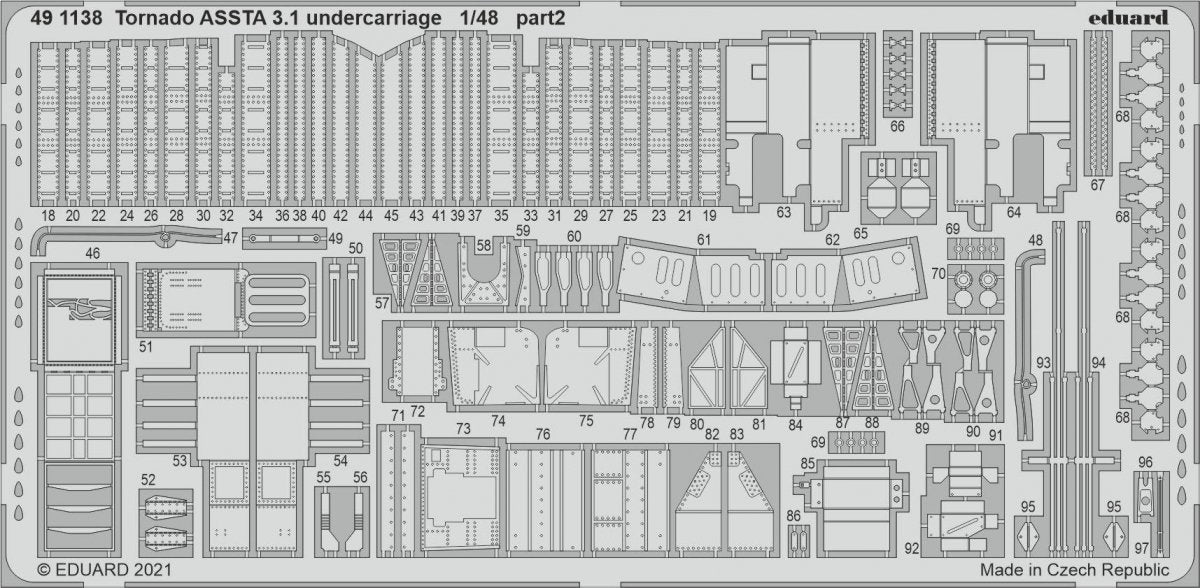Eduard 491138 Tornado ASSTA 3.1 undercarriage for Revell 1/48 – zdjęcie 2