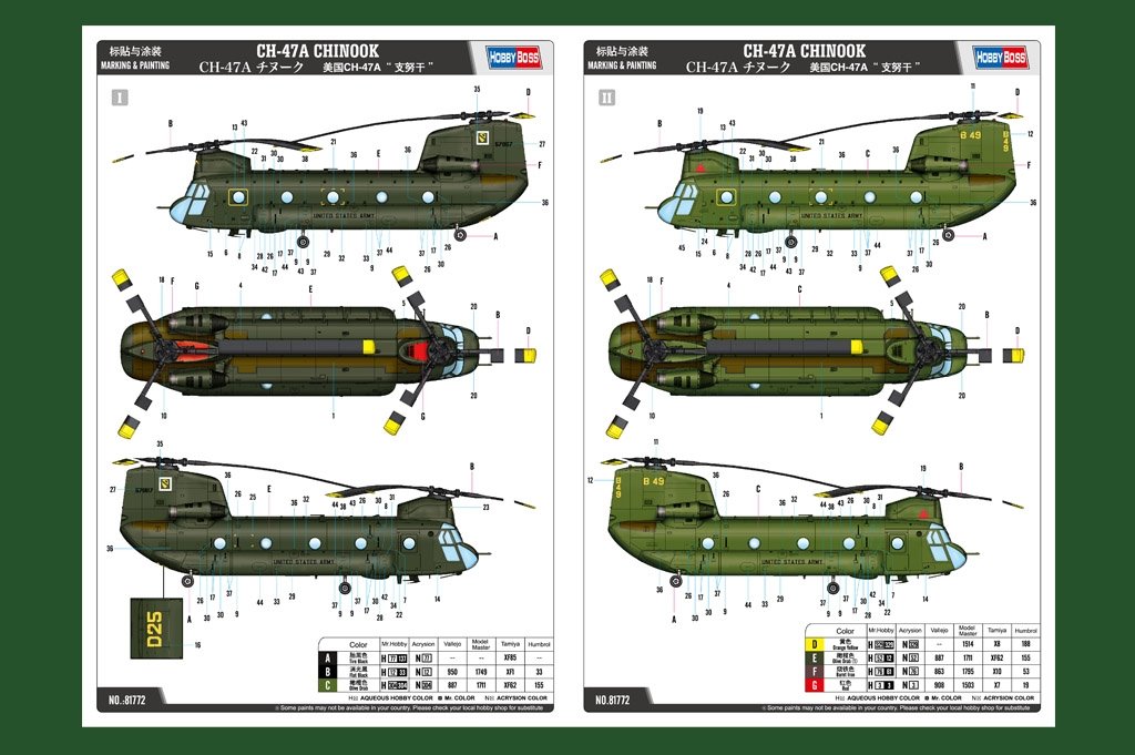 Hobby Boss 81772 CH-47A Chinook 1/48 – immagine 10