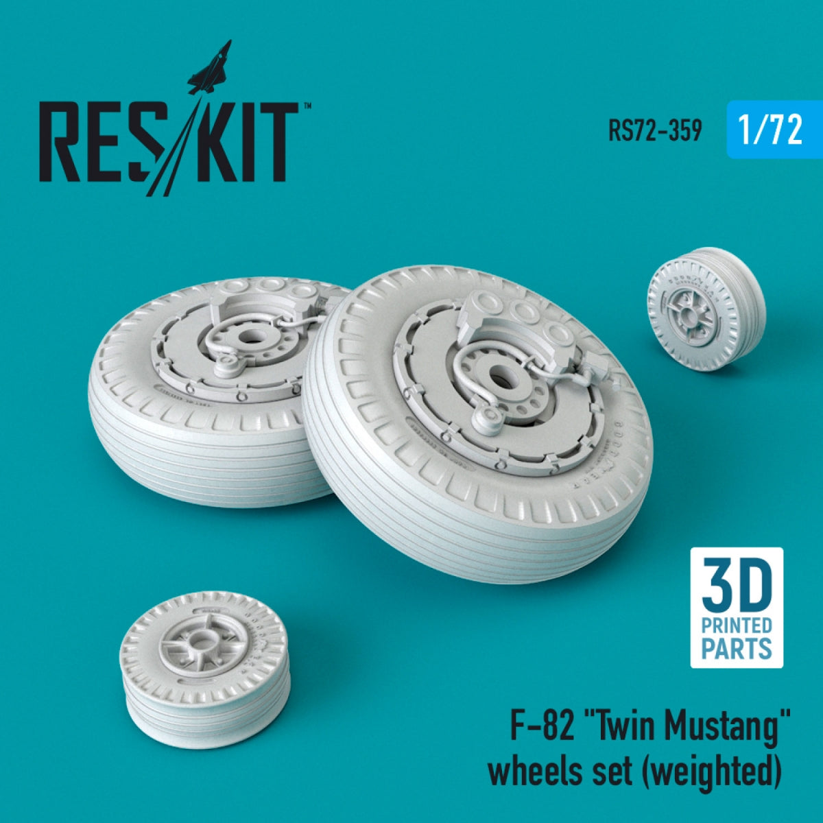 RESKIT RS72-0359 F-82 "Twin Mustang" (weighted) wheels set 1/72