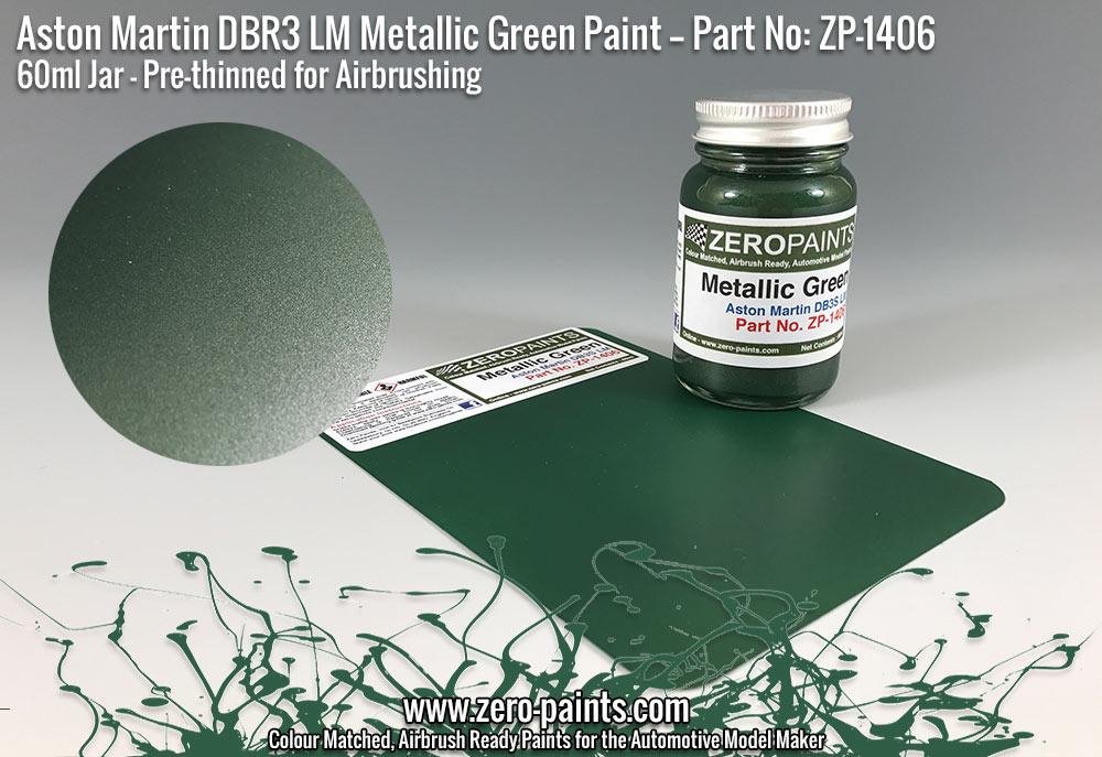 Zero Paints ZP-1406 - Aston Martin DBR3S LM Metallic Green Paint 60ml – Bild 2