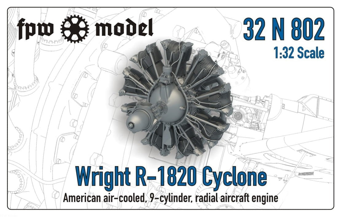 FPW Model 32N802 Wright R-1820 Cyclone (Full) 1/32
