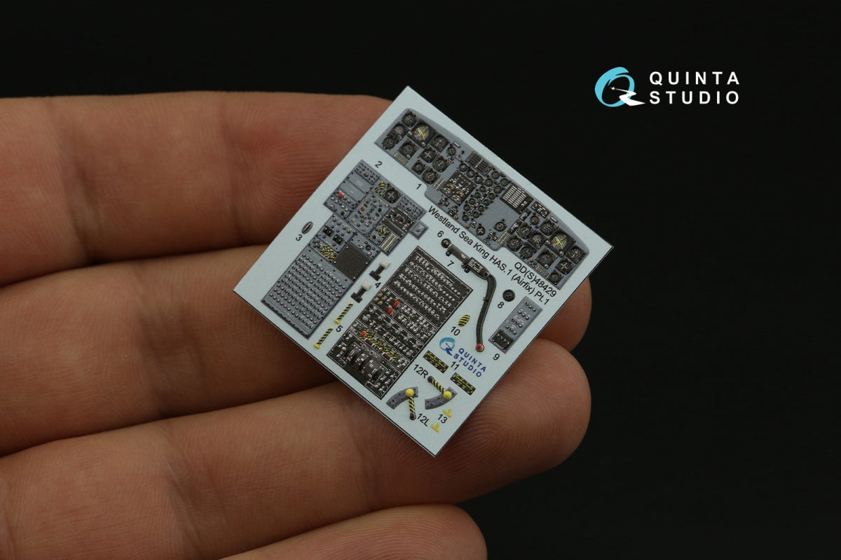 Quinta Studio QD48429 Westland Sea King HAS.1 3D-Printed &amp;amp; coloured Interior on decal paper (Airfix) 1/48 – Bild 7