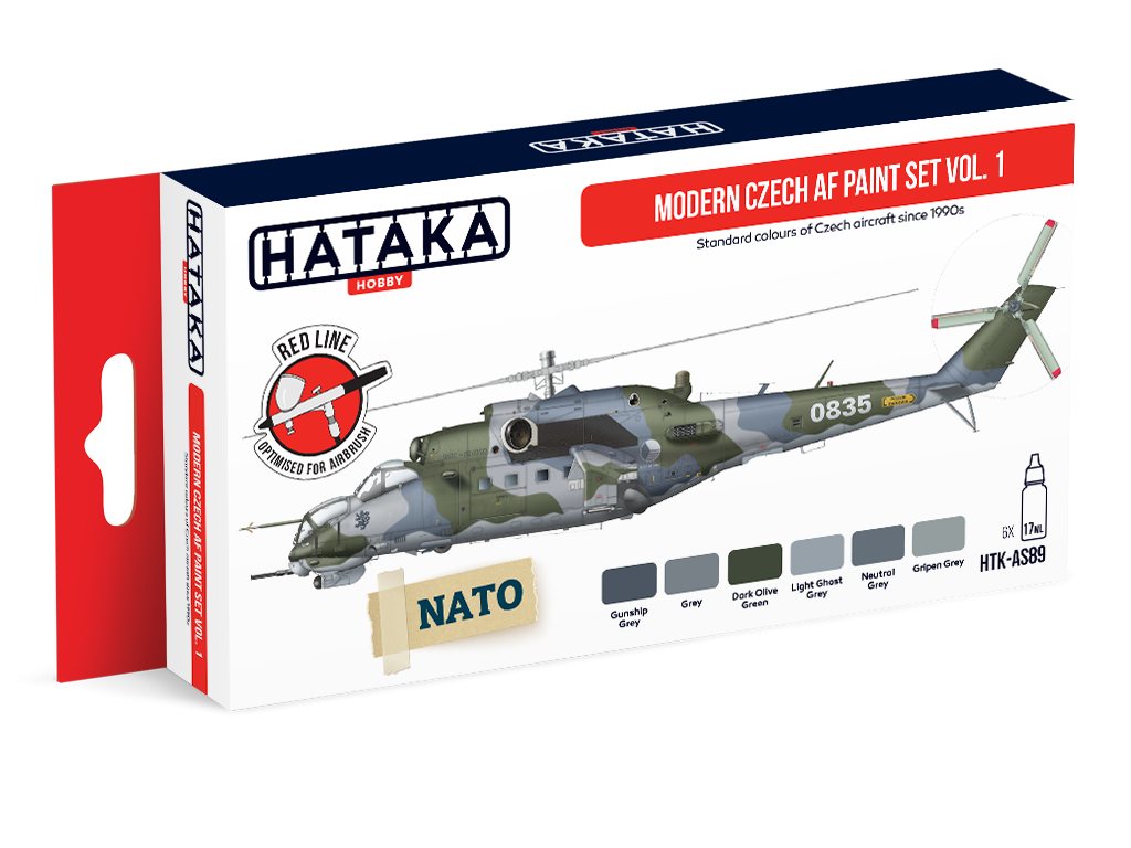 Hataka HTK-AS89 Ensemble de peinture AF tchèque moderne vol. 1 6x17ml