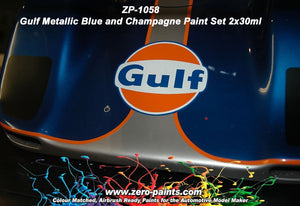 Zero Paints ZP-1058 Gulf Metallic Blue and Champagne Paint Set 2x30ml – immagine 2