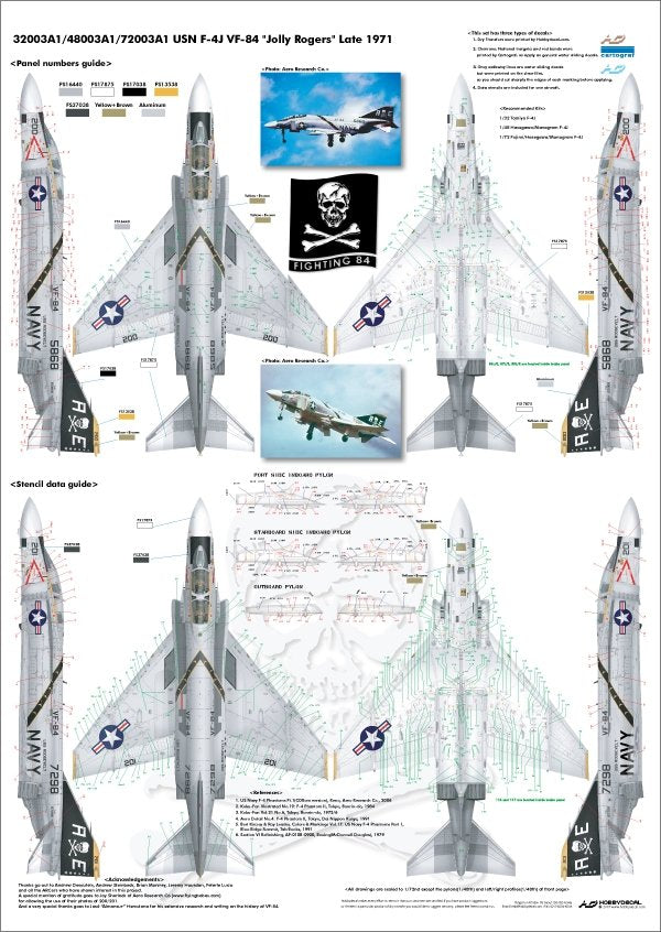 HobbyDecal AL72003V1 F-4J VF-84 Jolly Rogers Late 1971 1/72 – Bild 2
