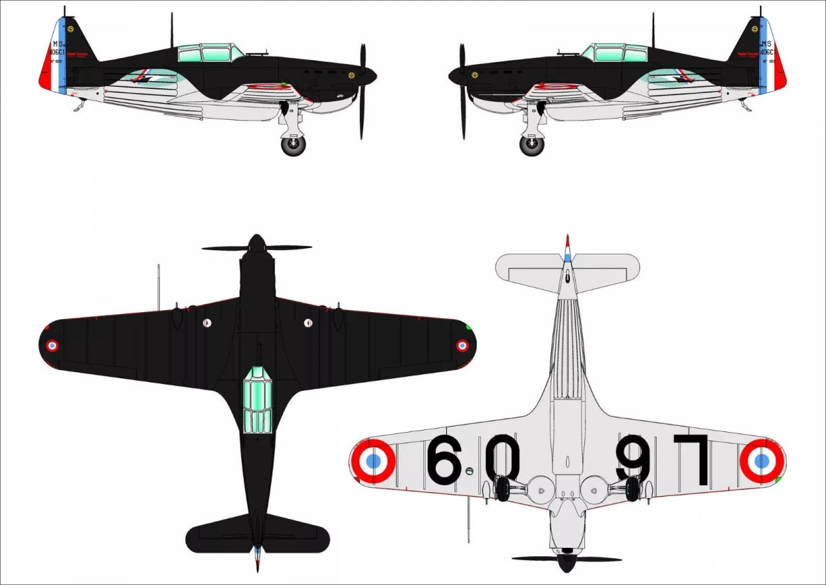 Dora Wings 48031 Morane-Saulnier MS.406C.1 - Battle Of France 1/48 – immagine 7