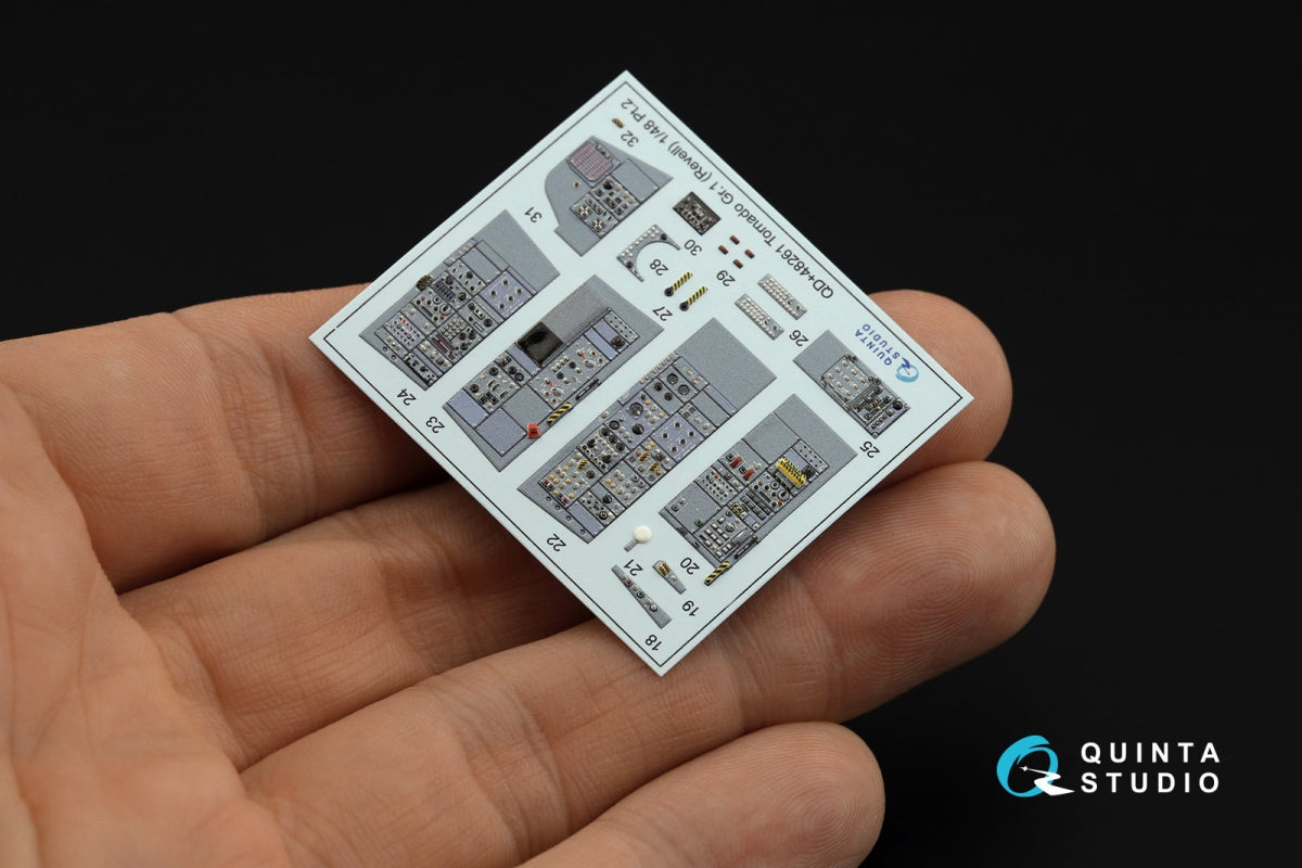 Quinta Studio QDS+48261 Tornado GR.1 3D-Printed coloured Interior on decal paper (Revell) (small version) (with 3D-printed resin parts) 1/48 – immagine 9