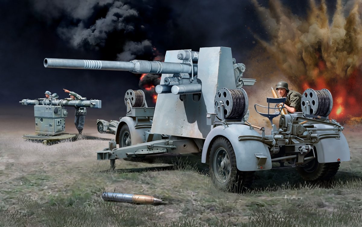 Revell 03325 8.8 cm Flak 37 + Sd.Anh.202 1/72 – image 2