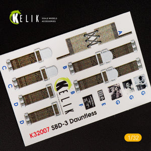 KELIK K32007 SBD-3 DAUNTLESS INTERIOR 3D DECALS FOR TRUMPETER KIT 1/32 – image 4