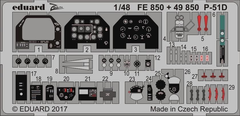Eduard 49850 P-51D interior MENG 1/48