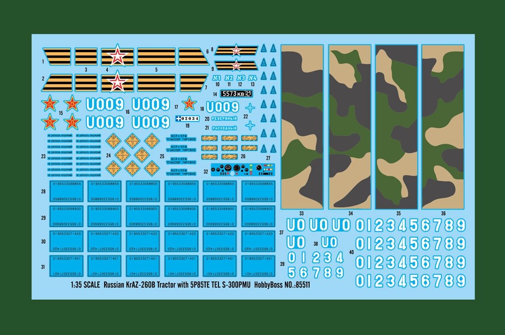 Hobby Boss 85511 Russian KrAZ-260B Tractor with 5P85TE TEL S-300PMU 1/35 – zdjęcie 14